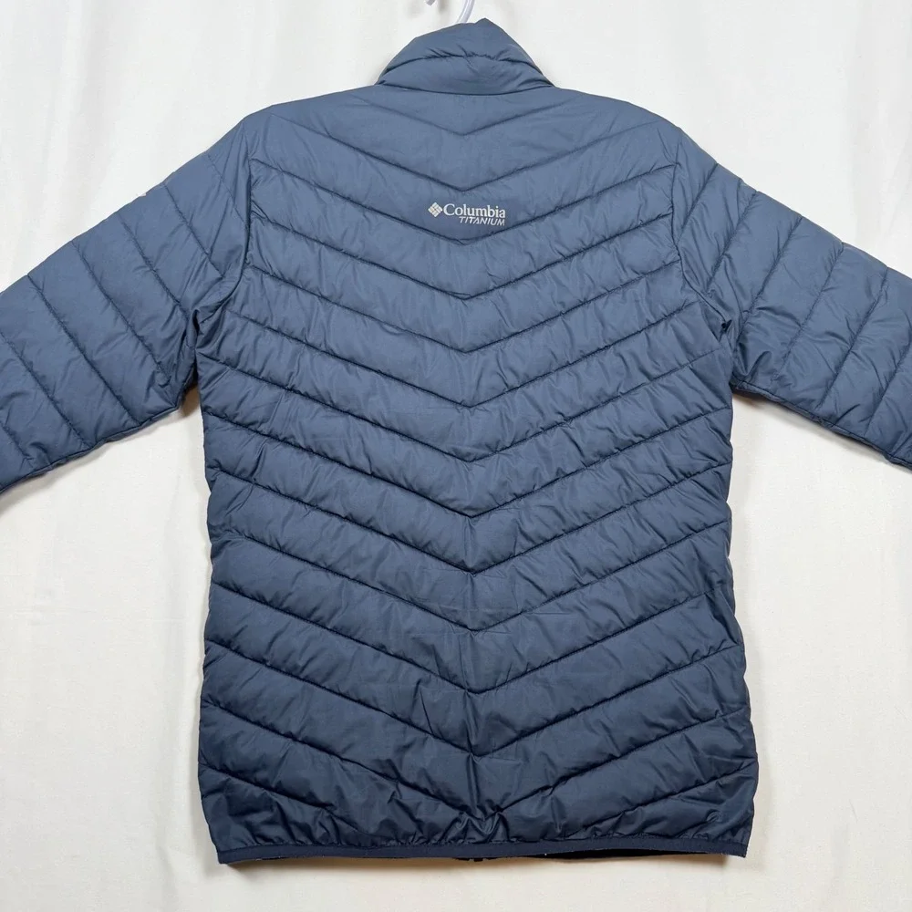 Columbia Titanium Puffer Jacket Omni Heat Insulated Blue Mens Size Small - Picture 3 of 13